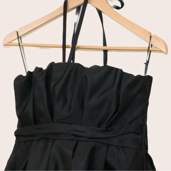 Zara black pouf dress with removable straps - Picture 3 of 4